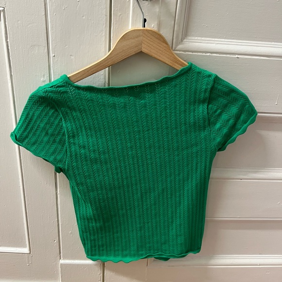 Green sweater top - Picture 3 of 3